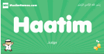 Haatim arabic boys name and meaning, quranic boys name Haatim