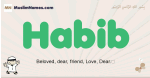 Habib muslim boys name and meaning, islamic boys name Habib