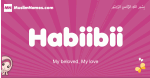 Habiibii arabic girls name and meaning, muslim girl name Habiibii