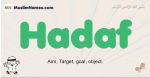 Hadaf muslim boys name and meaning, islamic boys name Hadaf