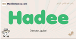Hadee muslim boys name and meaning, islamic boys name Hadee