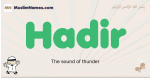 Hadir muslim boys name and meaning, islamic boys name Hadir