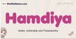 Hamdiya muslim girls name and meaning, islamic girls name Hamdiya
