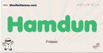 Hamdun muslim boys name and meaning, islamic boys name Hamdun