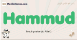 Hammud muslim boys name and meaning, islamic boys name Hammud