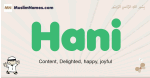Hani muslim boys name and meaning, islamic boys name Hani