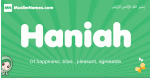 Haniah arabic girl name and meaning, quranic girls name Haniah