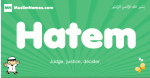 Hatem arabic boys name and meaning, quranic boys name Hatem