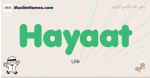 Hayaat muslim boys name and meaning, islamic boys name Hayaat