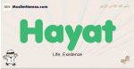 Hayat muslim boys name and meaning, islamic boys name Hayat