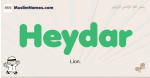 Heydar muslim boys name and meaning, islamic boys name Heydar