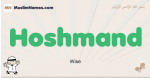 Hoshmand muslim boys name and meaning, islamic boys name Hoshmand