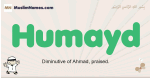 Humayd muslim boys name and meaning, islamic boys name Humayd