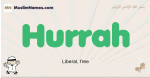 Hurrah muslim boys name and meaning, islamic boys name Hurrah
