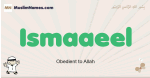 Ismaaeel muslim boys name and meaning, islamic boys name Ismaaeel