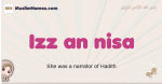 Izz-an-nisa muslim girls name and meaning, islamic girls name Izz-an-nisa