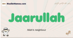 Jaarullah muslim boys name and meaning, islamic boys name Jaarullah
