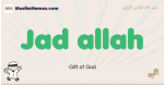 Jad-allah muslim boys name and meaning, islamic boys name Jad-allah