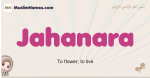 Jahanara muslim girls name and meaning, islamic girls name Jahanara