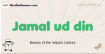Jamal-ud-din muslim boys name and meaning, islamic boys name Jamal-ud-din