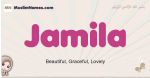 Jamila muslim girls name and meaning, islamic girls name Jamila