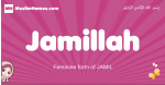 Jamillah arabic girls name and meaning, muslim girl name Jamillah