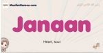 Janaan muslim girls name and meaning, islamic girls name Janaan