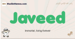 Javeed muslim boys name and meaning, islamic boys name Javeed