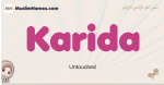 Karida muslim girls name and meaning, islamic girls name Karida