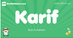 Karif arabic boys name and meaning, quranic boys name Karif