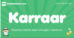 Karraar arabic boys name and meaning, quranic boys name Karraar