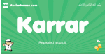 Karrar arabic boys name and meaning, quranic boys name Karrar