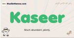 Kaseer muslim boys name and meaning, islamic boys name Kaseer