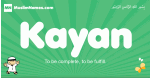 Kayan arabic boys name and meaning, quranic boys name Kayan