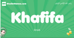 Khafifa arabic girl name and meaning, quranic girls name Khafifa