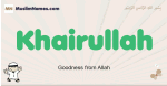 Khairullah muslim boys name and meaning, islamic boys name Khairullah