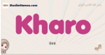 Kharo muslim girls name and meaning, islamic girls name Kharo