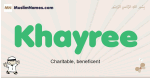 Khayree muslim boys name and meaning, islamic boys name Khayree