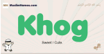 Khog muslim boys name and meaning, islamic boys name Khog