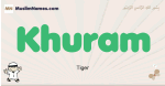 Khuram muslim boys name and meaning, islamic boys name Khuram