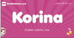 Korina arabic girls name and meaning, muslim girl name Korina