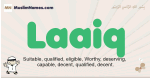 Laaiq muslim boys name and meaning, islamic boys name Laaiq