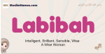 Labibah muslim girls name and meaning, islamic girls name Labibah