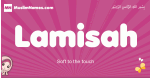 Lamisah arabic girls name and meaning, muslim girl name Lamisah