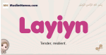 Layiyn muslim girls name and meaning, islamic girls name Layiyn