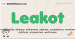 Leakot muslim boys name and meaning, islamic boys name Leakot