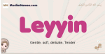 Leyyin muslim girls name and meaning, islamic girls name Leyyin
