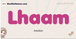 Lhaam muslim girls name and meaning, islamic girls name Lhaam
