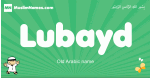 Lubayd arabic boys name and meaning, quranic boys name Lubayd