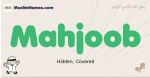 Mahjoob muslim boys name and meaning, islamic boys name Mahjoob